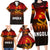 Angola Family Matching Long Sleeve Bodycon Dress and Hawaiian Shirt with Red Black Yellow Grunge Design - Wonder Print Shop