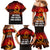Angola Family Matching Mermaid Dress and Hawaiian Shirt with Red Black Yellow Grunge Design - Wonder Print Shop