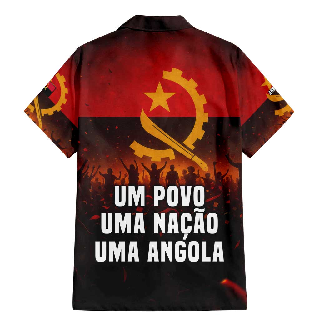 Angola Family Matching Mermaid Dress and Hawaiian Shirt with Red Black Yellow Grunge Design - Wonder Print Shop