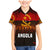 Angola Family Matching Mermaid Dress and Hawaiian Shirt with Red Black Yellow Grunge Design - Wonder Print Shop