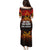 Angola Family Matching Puletasi and Hawaiian Shirt with Red Black Yellow Grunge Design - Wonder Print Shop