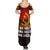 Angola Family Matching Summer Maxi Dress and Hawaiian Shirt with Red Black Yellow Grunge Design - Wonder Print Shop