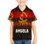Angola Family Matching Summer Maxi Dress and Hawaiian Shirt with Red Black Yellow Grunge Design - Wonder Print Shop