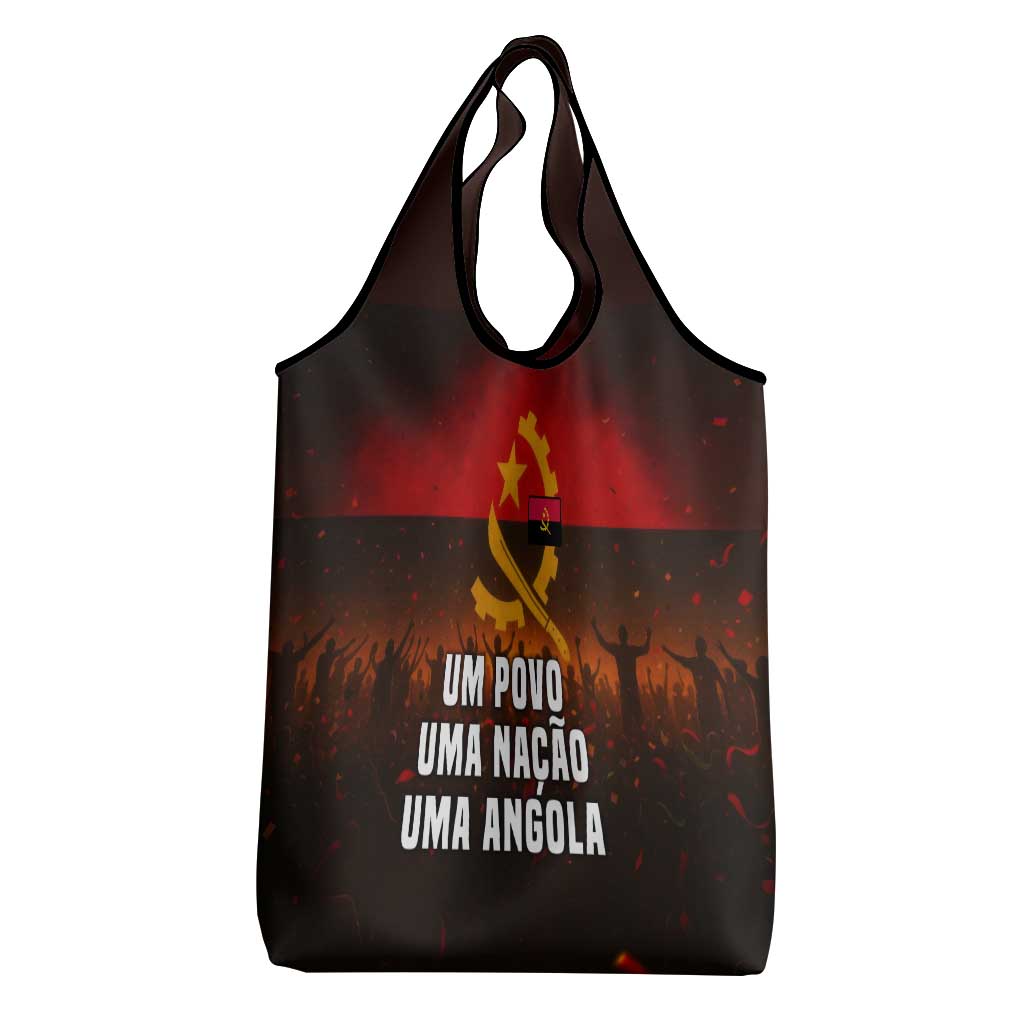 Angola Grocery Bag with Red Black Yellow Grunge Design - Wonder Print Shop