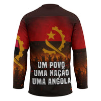 Angola Hockey Jersey with Red Black Yellow Grunge Design - Wonder Print Shop