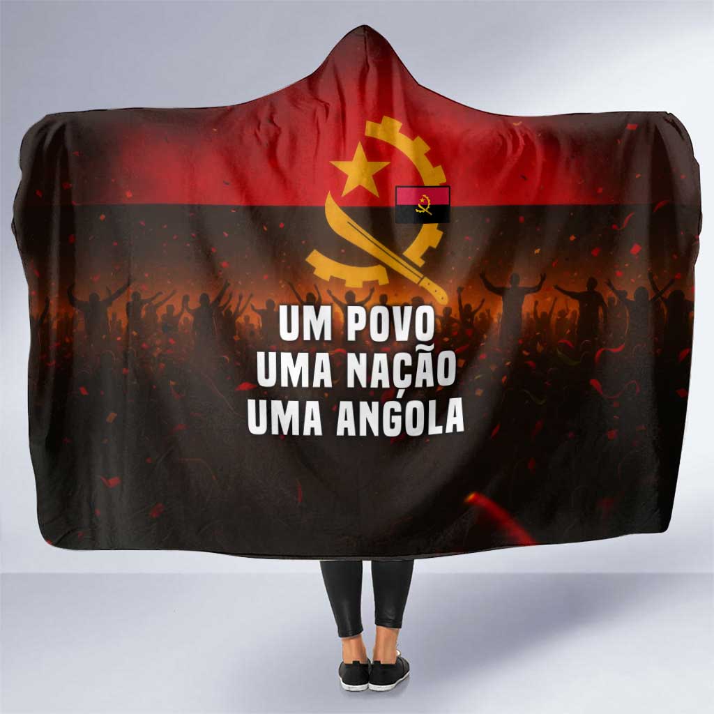 Angola Hooded Blanket with Red Black Yellow Grunge Design - Wonder Print Shop