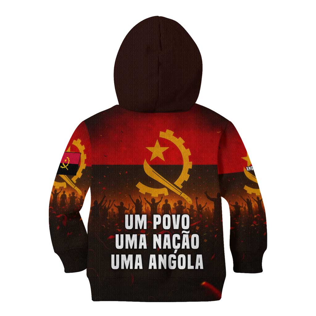 Angola Kid Hoodie with Red Black Yellow Grunge Design - Wonder Print Shop