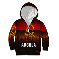 Angola Kid Hoodie with Red Black Yellow Grunge Design - Wonder Print Shop