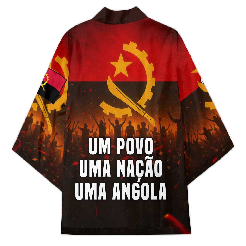 Angola Kimono with Red Black Yellow Grunge Design - Wonder Print Shop
