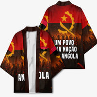 Angola Kimono with Red Black Yellow Grunge Design - Wonder Print Shop