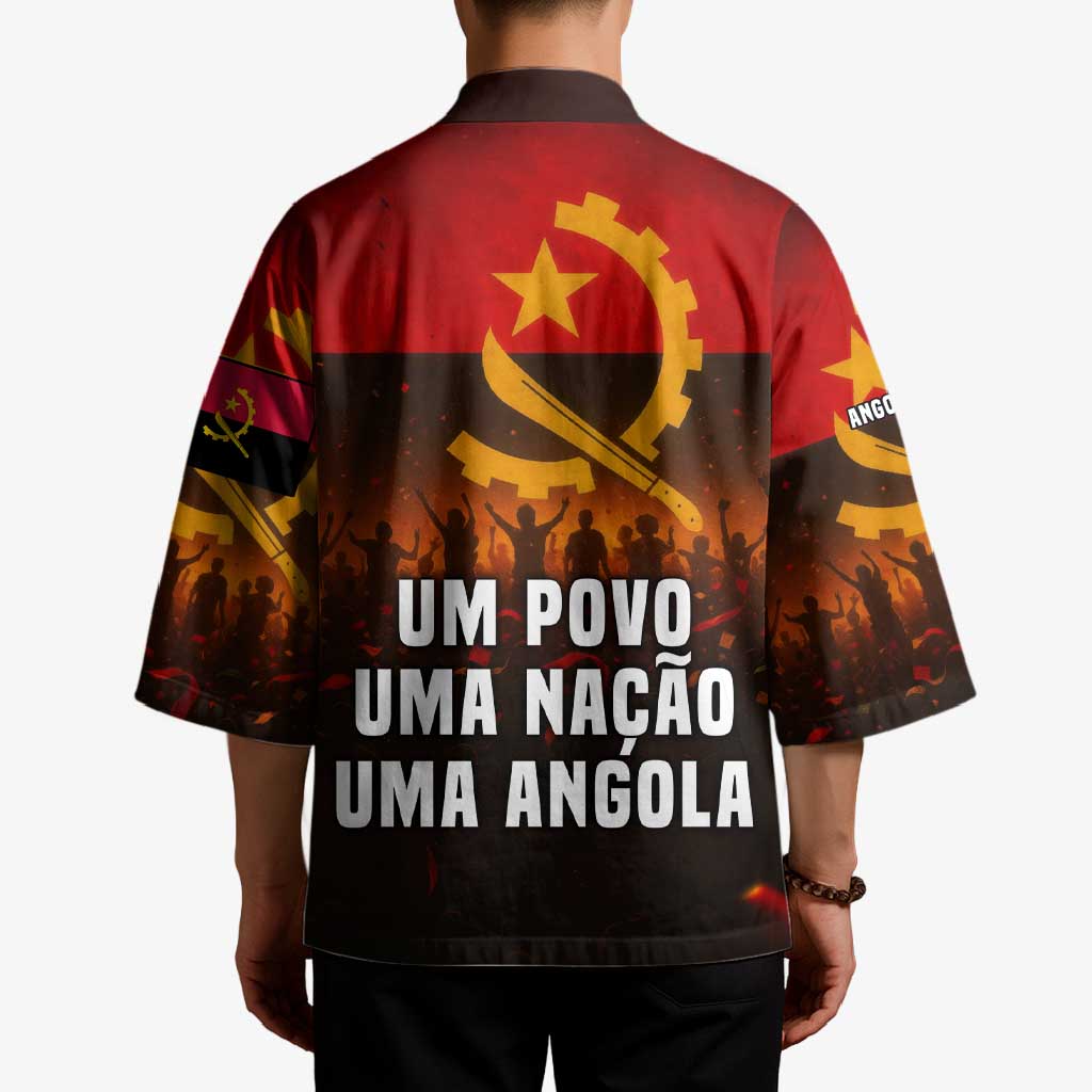 Angola Kimono with Red Black Yellow Grunge Design - Wonder Print Shop