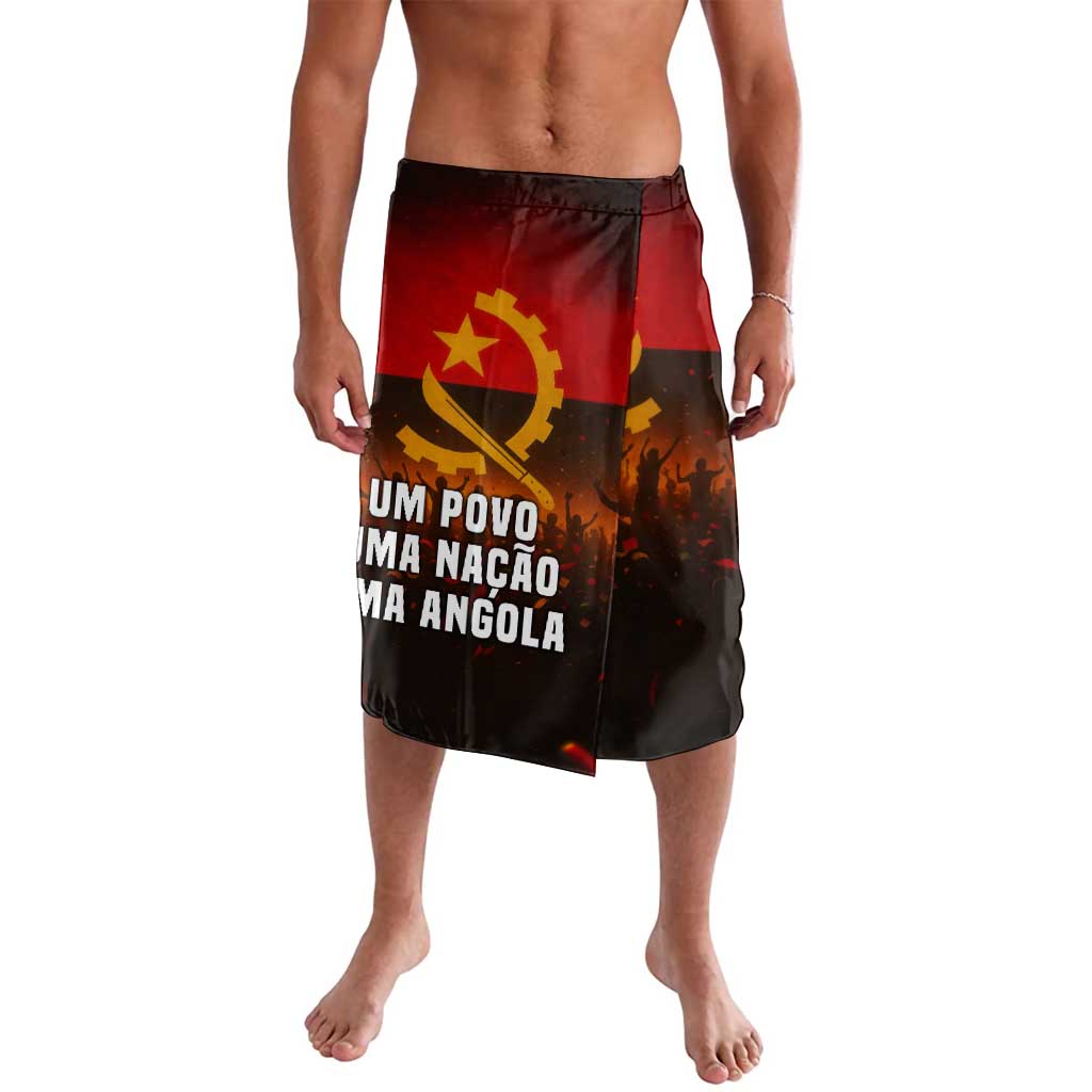 Angola Lavalava with Red Black Yellow Grunge Design - Wonder Print Shop