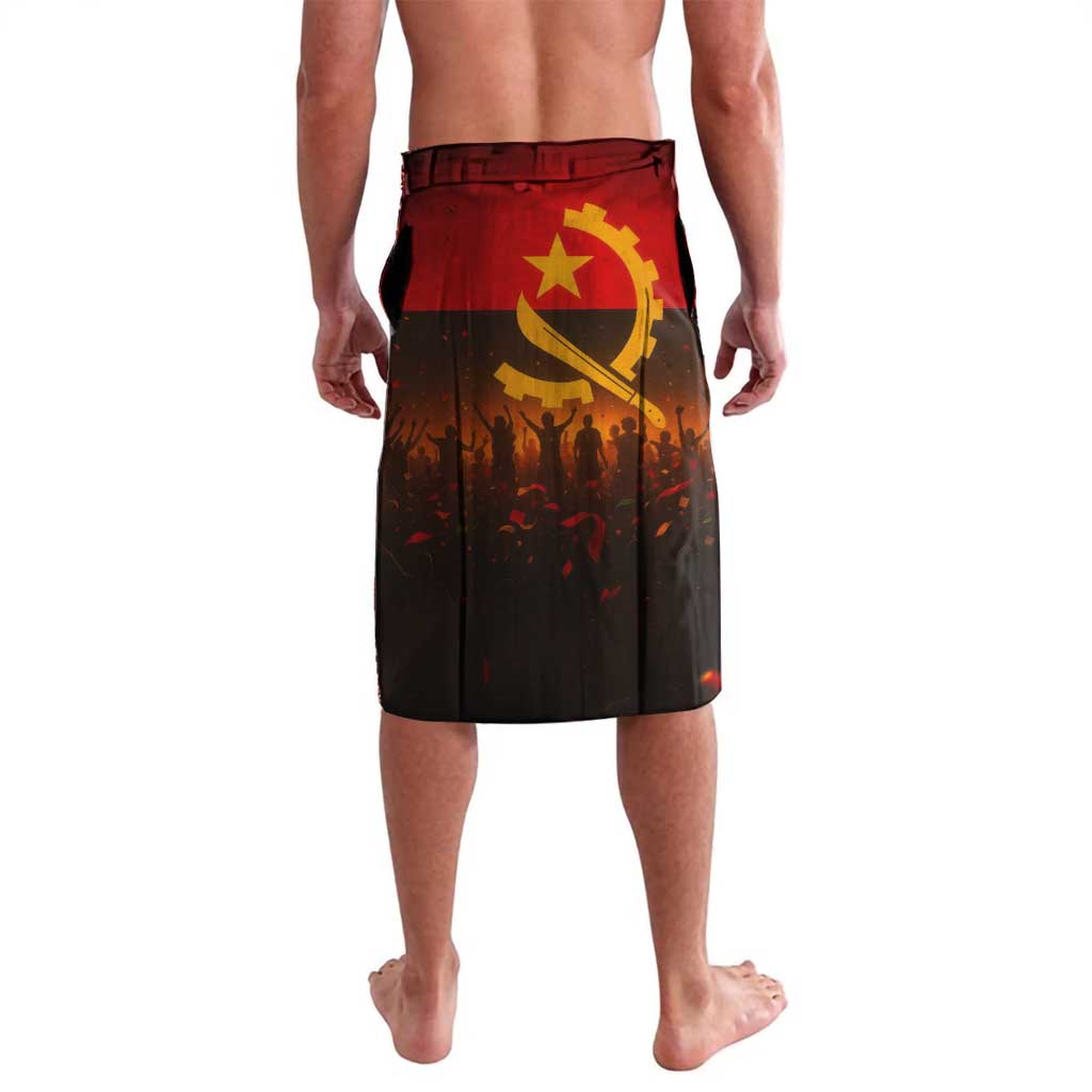 Angola Lavalava with Red Black Yellow Grunge Design - Wonder Print Shop