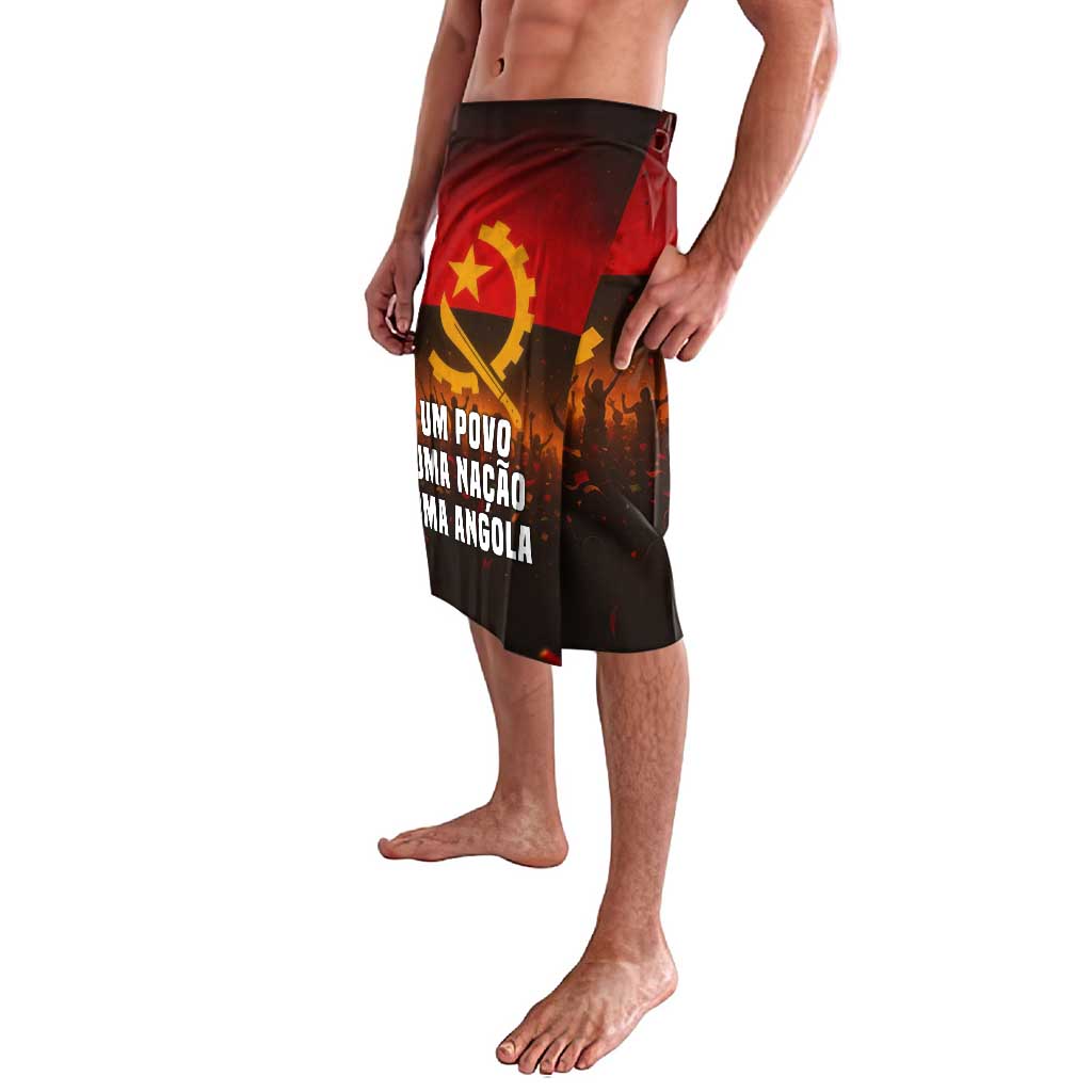 Angola Lavalava with Red Black Yellow Grunge Design - Wonder Print Shop