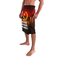 Angola Lavalava with Red Black Yellow Grunge Design - Wonder Print Shop