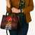 Angola Leather Bag with Red Black Yellow Grunge Design - Wonder Print Shop