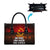 Angola Leather Bag with Red Black Yellow Grunge Design - Wonder Print Shop
