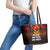 Angola Leather Tote Bag with Red Black Yellow Grunge Design - Wonder Print Shop