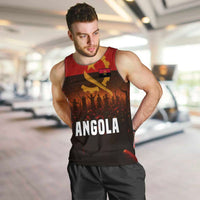 Angola Men Tank Top with Red Black Yellow Grunge Design - Wonder Print Shop