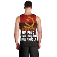 Angola Men Tank Top with Red Black Yellow Grunge Design - Wonder Print Shop