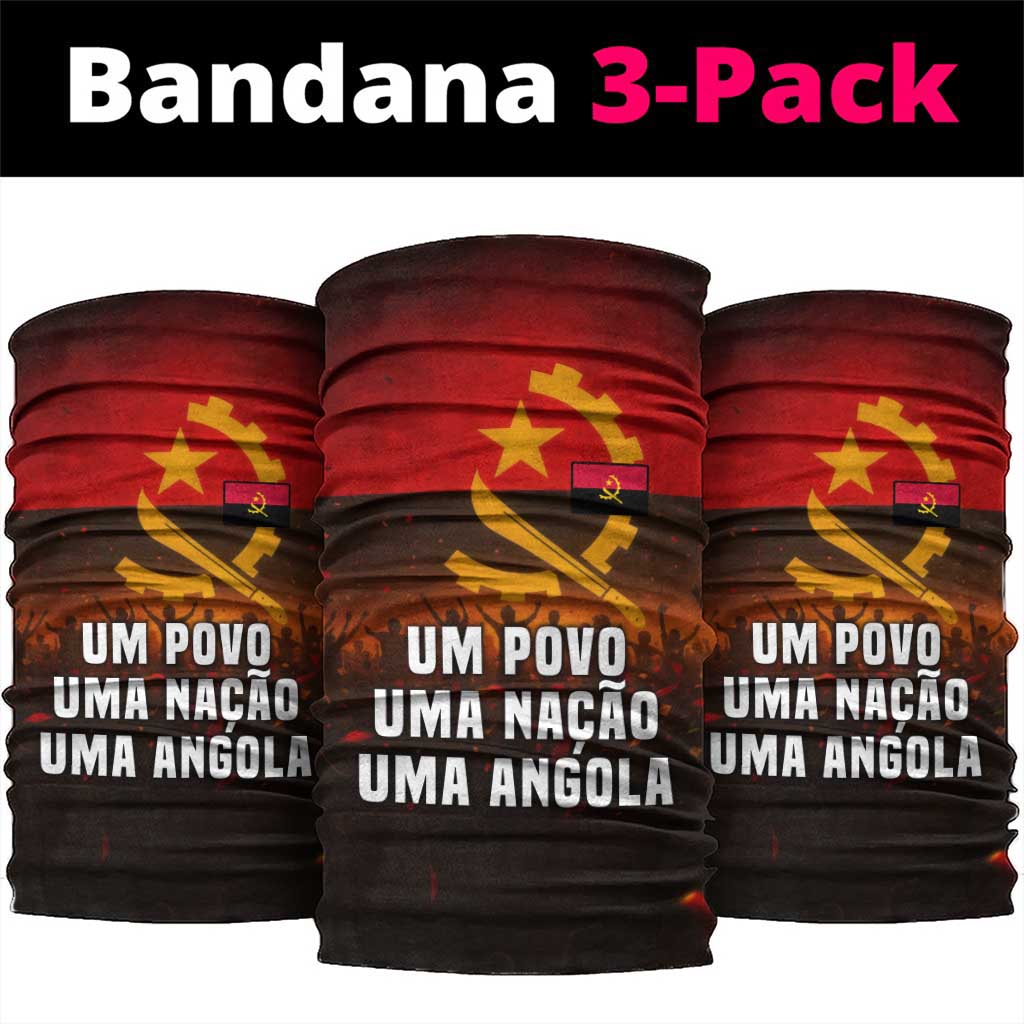 Angola Neck Gaiter with Red Black Yellow Grunge Design TS04