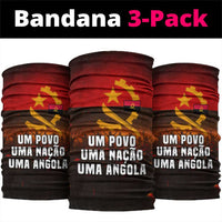 Angola Neck Gaiter with Red Black Yellow Grunge Design TS04