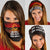 Angola Neck Gaiter with Red Black Yellow Grunge Design TS04