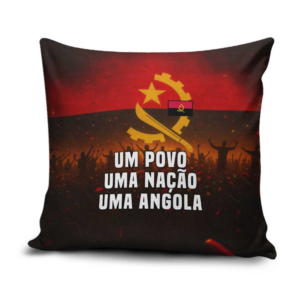 Angola Pillow Cover with Red Black Yellow Grunge Design - Wonder Print Shop