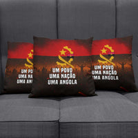 Angola Pillow Cover with Red Black Yellow Grunge Design - Wonder Print Shop