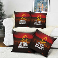 Angola Pillow Cover with Red Black Yellow Grunge Design - Wonder Print Shop
