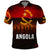 Angola Polo Shirt with Red Black Yellow Grunge Design - Wonder Print Shop