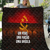 Angola Quilt with Red Black Yellow Grunge Design - Wonder Print Shop