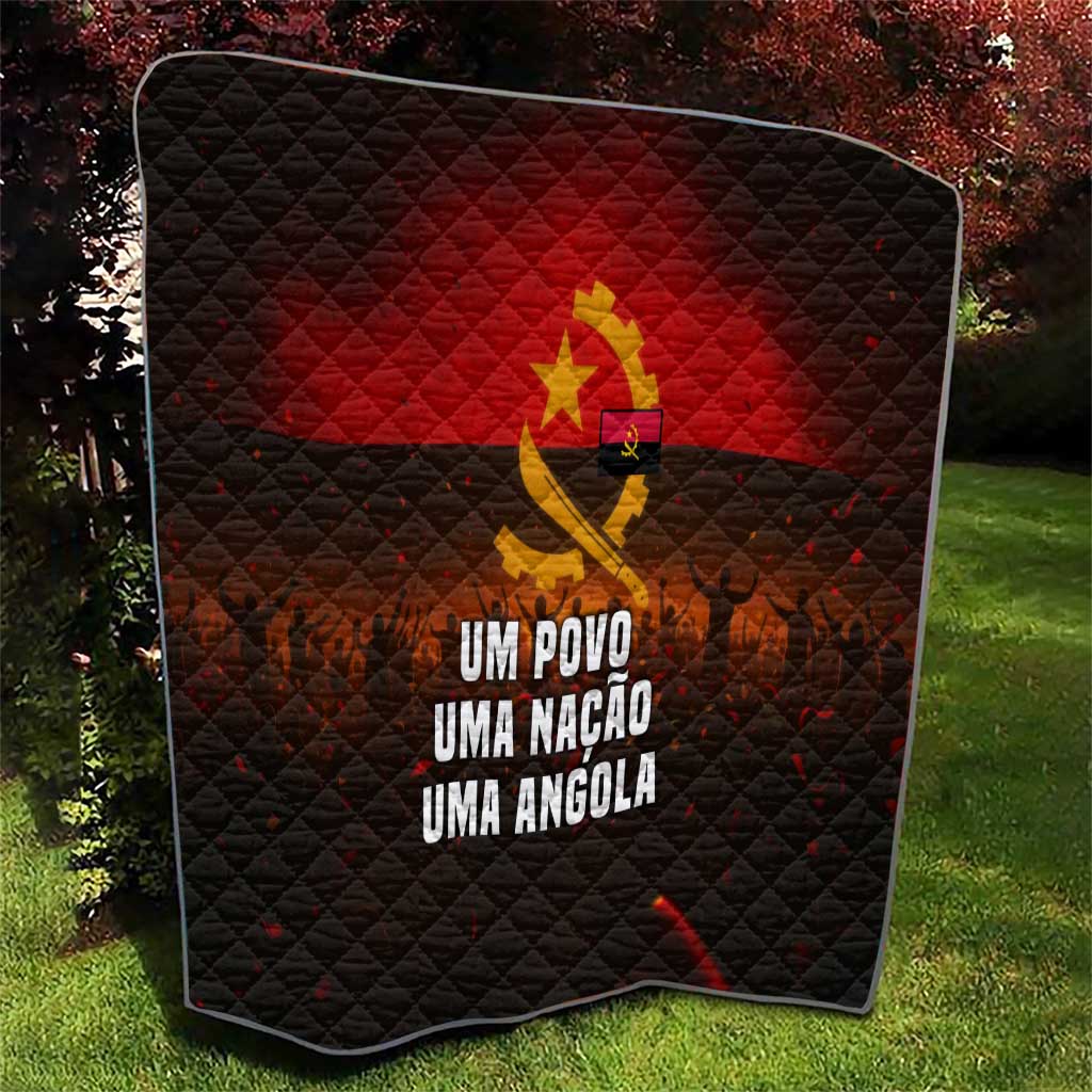 Angola Quilt with Red Black Yellow Grunge Design - Wonder Print Shop