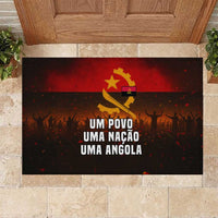 Angola Rubber Doormat with Red Black Yellow Grunge Design - Wonder Print Shop