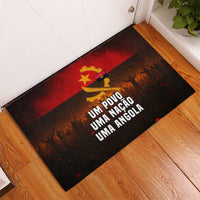 Angola Rubber Doormat with Red Black Yellow Grunge Design - Wonder Print Shop