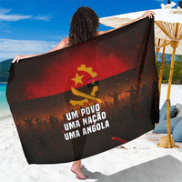 Angola Sarong with Red Black Yellow Grunge Design - Wonder Print Shop