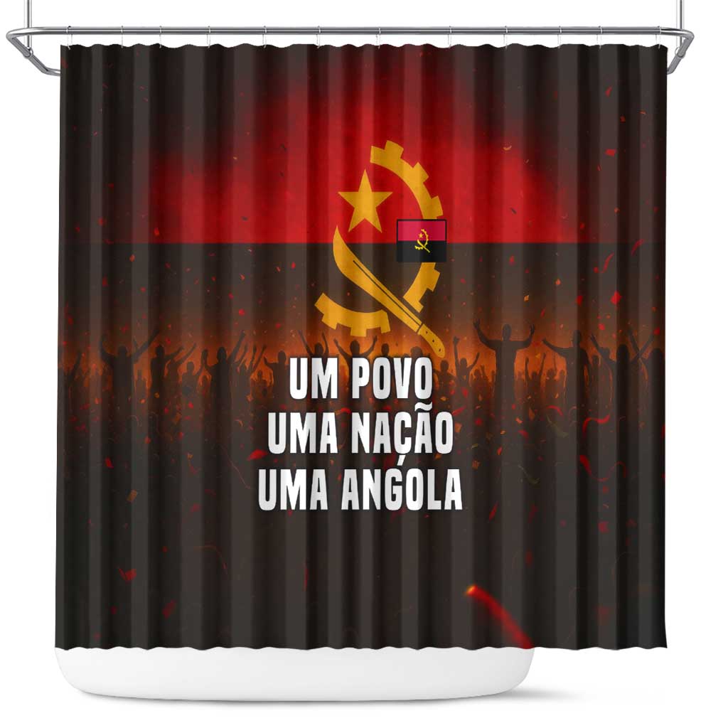 Angola Shower Curtain with Red Black Yellow Grunge Design - Wonder Print Shop