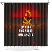 Angola Shower Curtain with Red Black Yellow Grunge Design - Wonder Print Shop