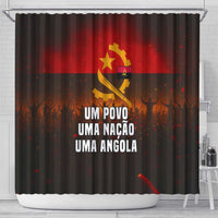 Angola Shower Curtain with Red Black Yellow Grunge Design - Wonder Print Shop