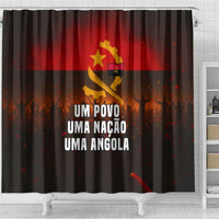 Angola Shower Curtain with Red Black Yellow Grunge Design - Wonder Print Shop