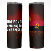 Angola Skinny Tumbler with Red Black Yellow Grunge Design - Wonder Print Shop