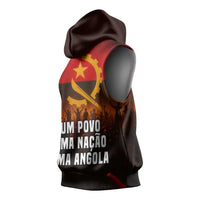 Angola Sleeveless Hoodie with Red Black Yellow Grunge Design - Wonder Print Shop