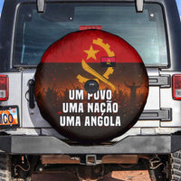 Angola Spare Tire Cover with Red Black Yellow Grunge Design - Wonder Print Shop