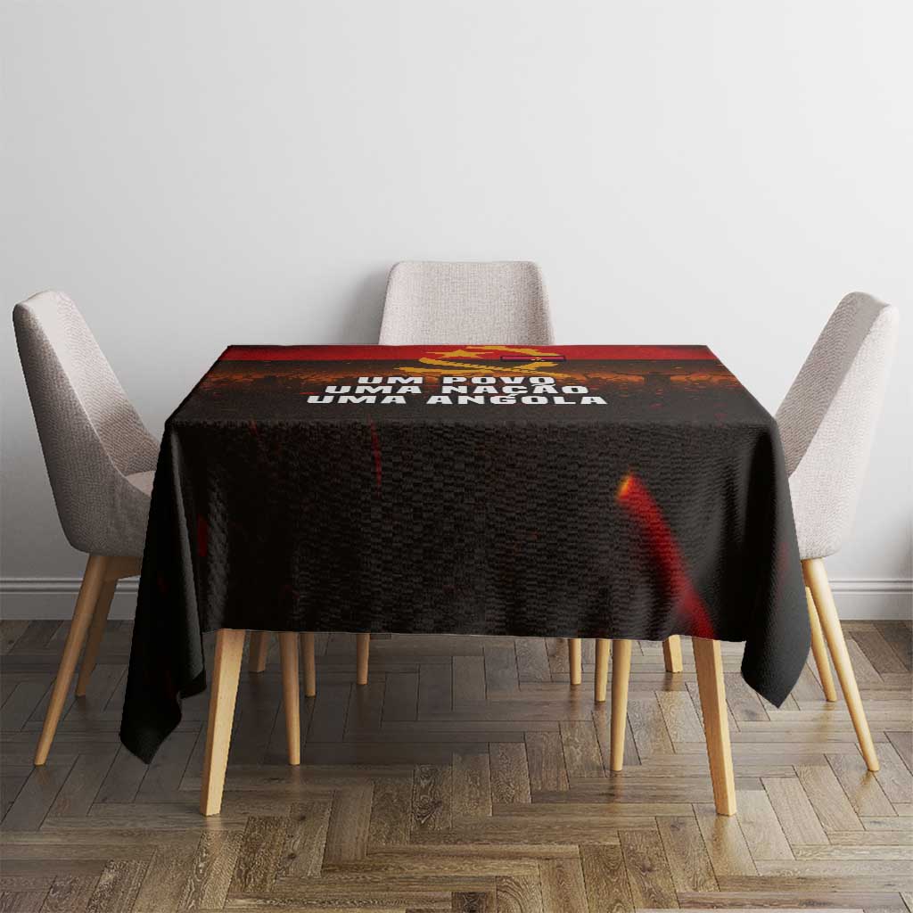 Angola Tablecloth with Red Black Yellow Grunge Design - Wonder Print Shop