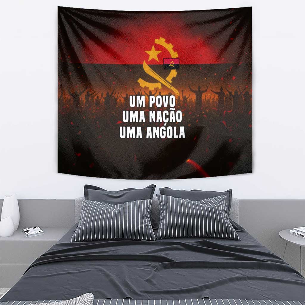Angola Tapestry with Red Black Yellow Grunge Design - Wonder Print Shop