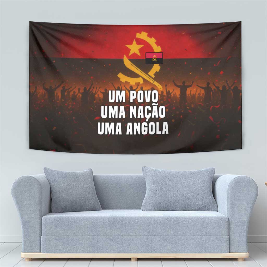 Angola Tapestry with Red Black Yellow Grunge Design - Wonder Print Shop