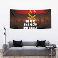 Angola Tapestry with Red Black Yellow Grunge Design - Wonder Print Shop