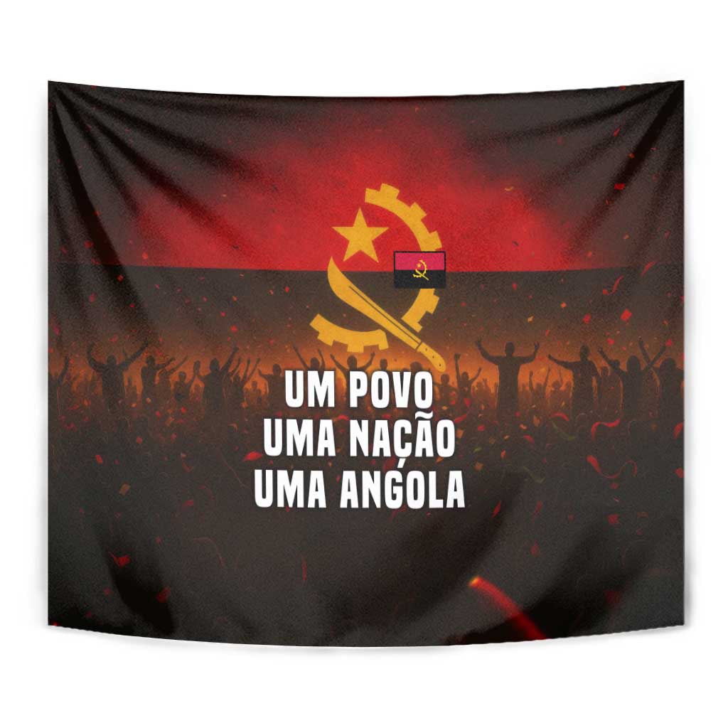 Angola Tapestry with Red Black Yellow Grunge Design - Wonder Print Shop