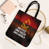Angola Tote Bag with Red Black Yellow Grunge Design - Wonder Print Shop