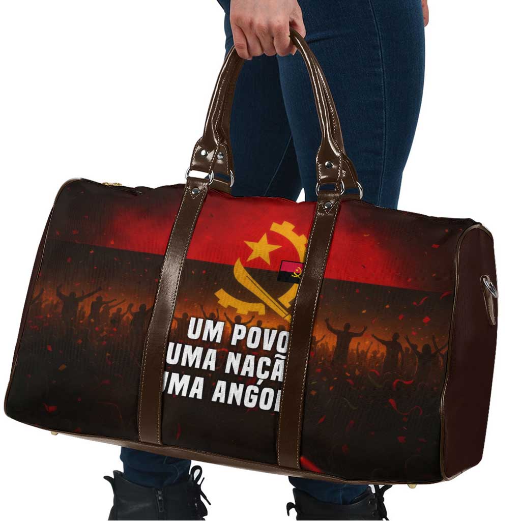 Angola Travel Bag with Red Black Yellow Grunge Design - Wonder Print Shop